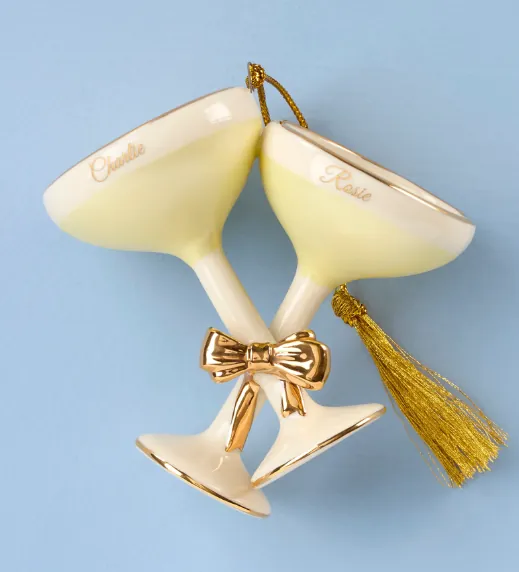 Personalized Champagne Glasses Ornament